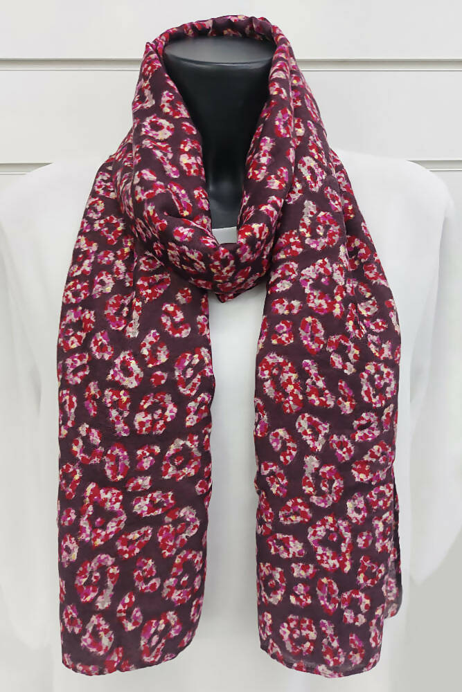 Leopard Print Viscose Scarves