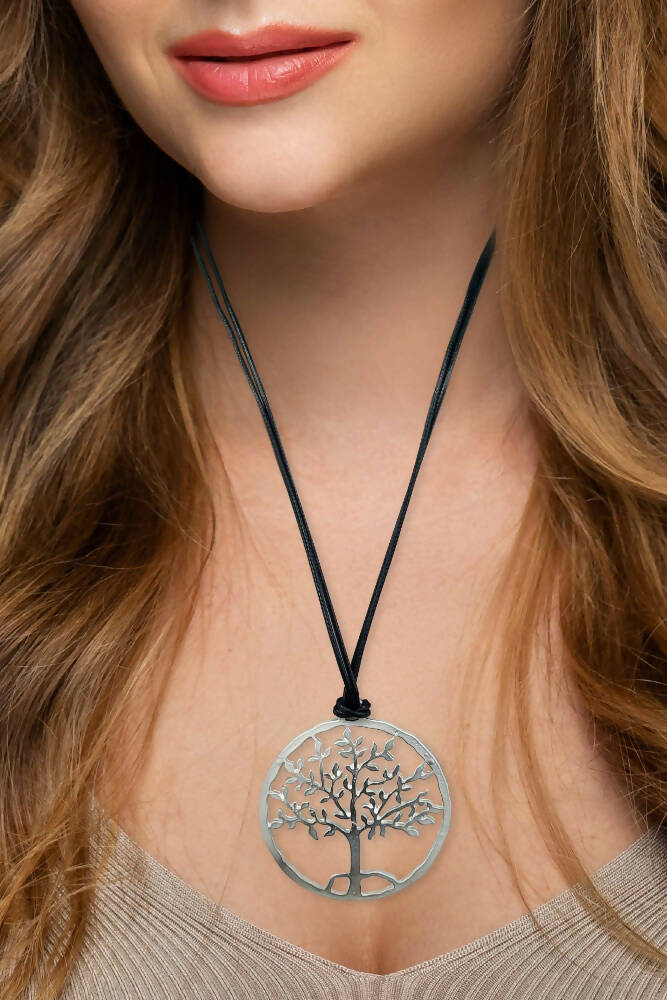 Tree of Life Ring String Necklace
