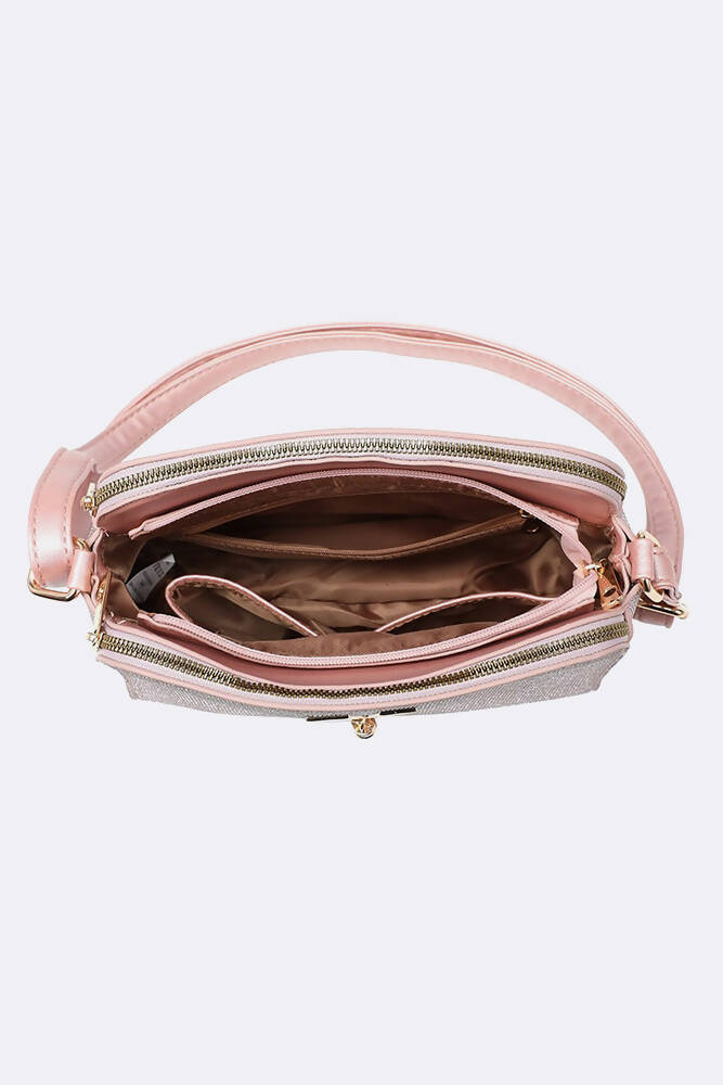 Elegant V Logo Tassel Shoulder Bag
