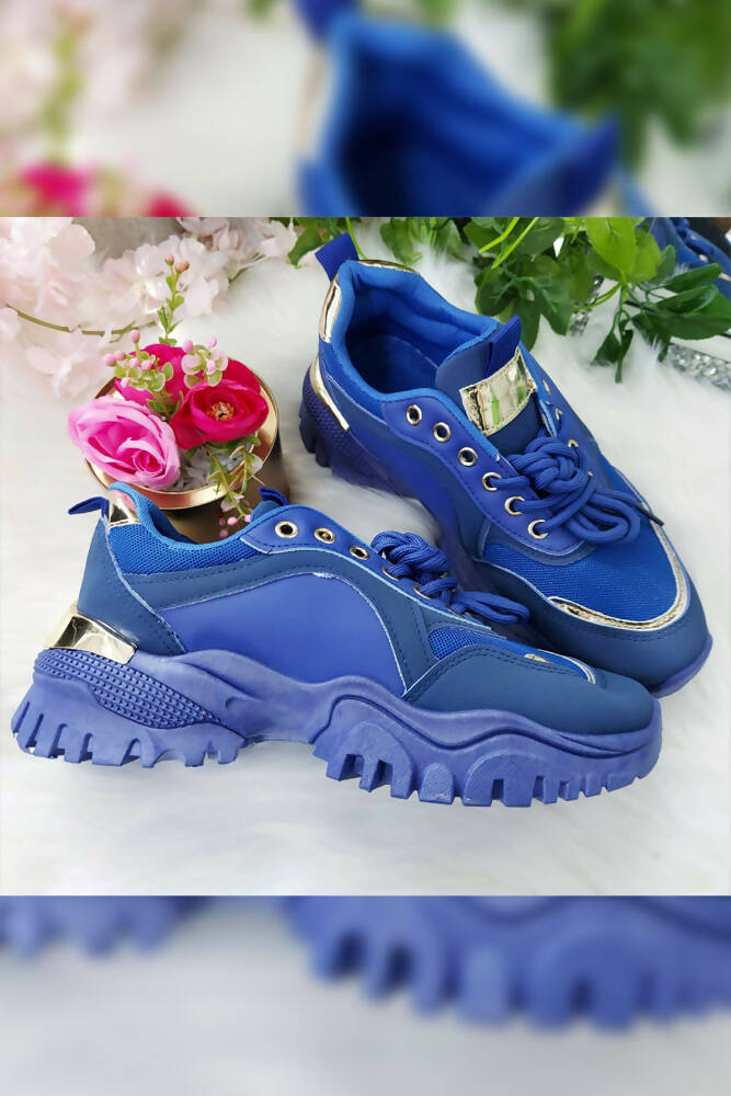 Chunky Panalled Lace Up Sneakers