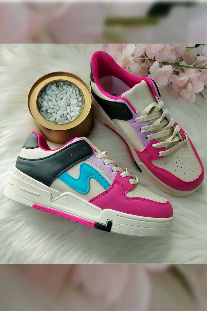Contrast Patchwork Detailed Trainers