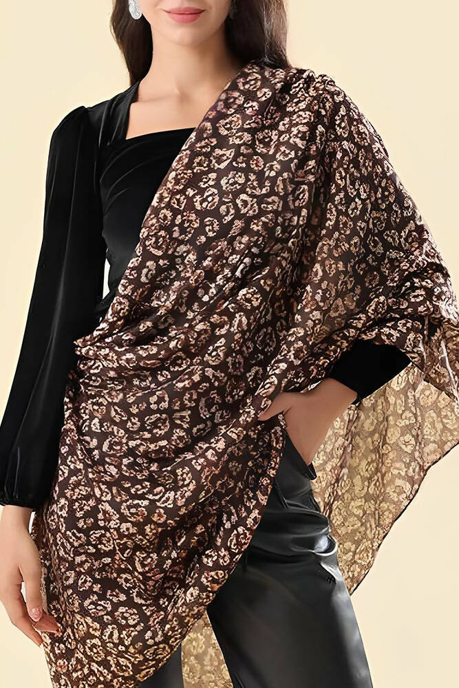 Leopard Print Viscose Scarves