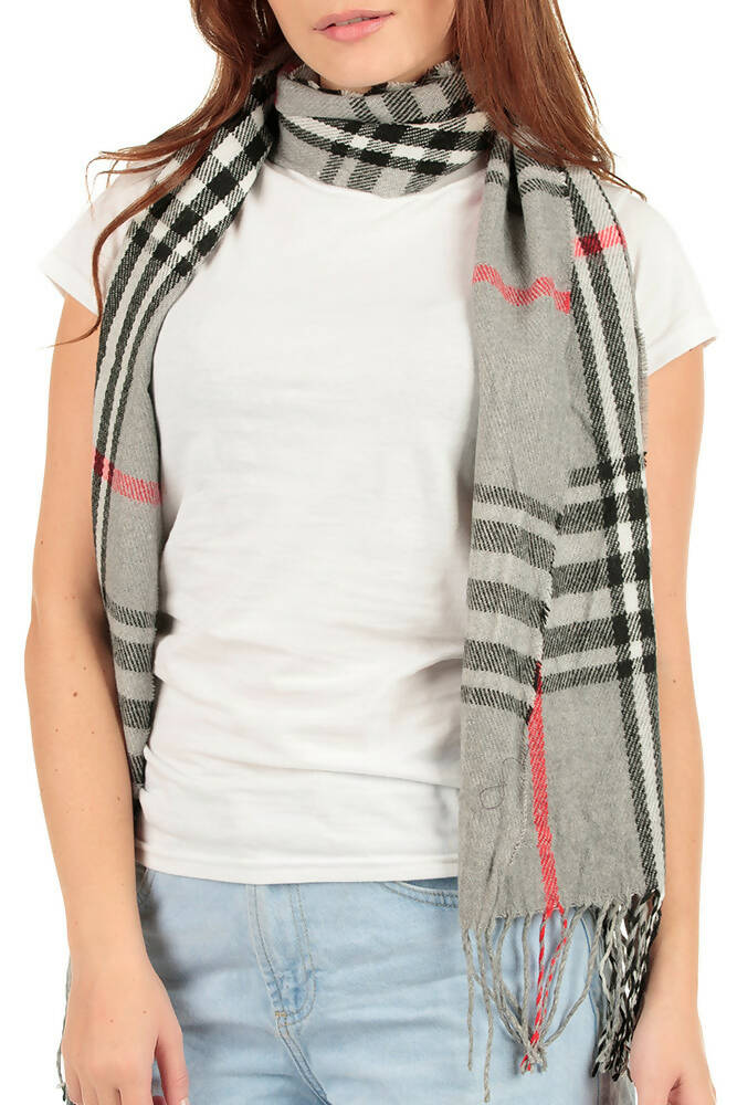 Check Pattern Viscose Scarves