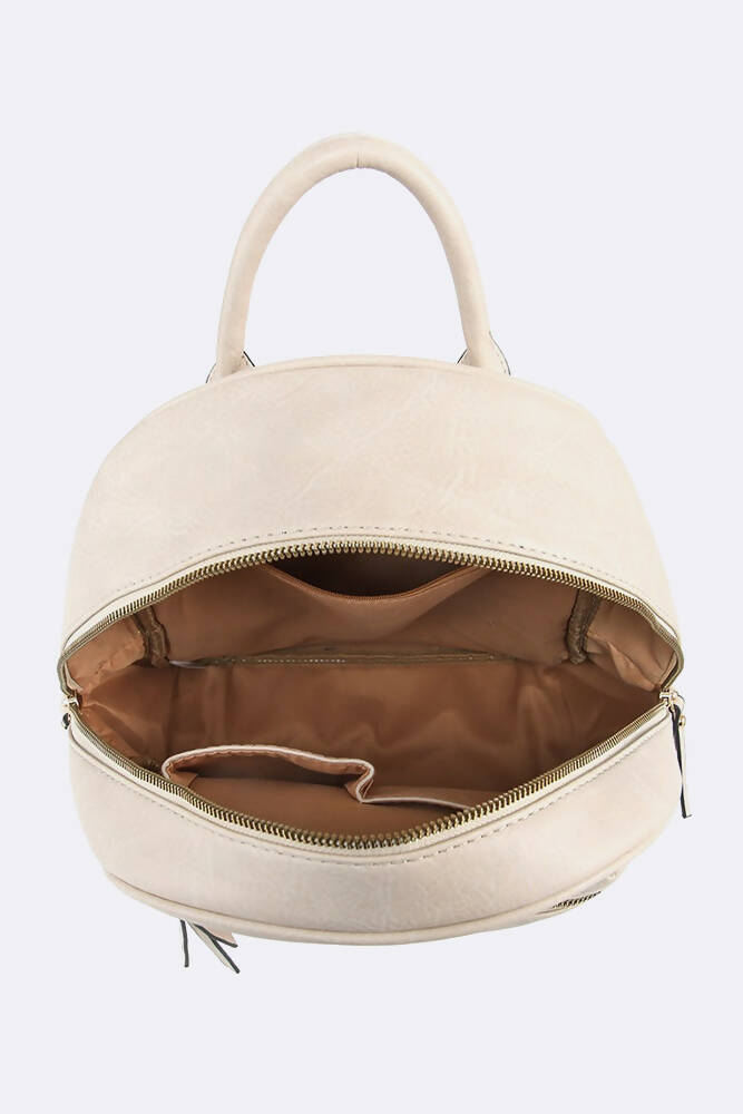Stylish Faux Leather Backpack