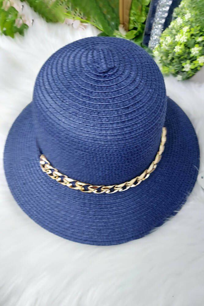 Jute Gold Chain Detailed Hat