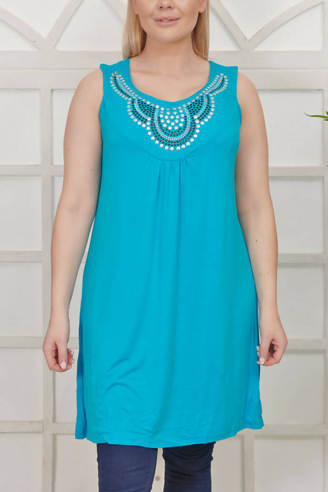 Beaded Sequins Studded Viscose Top